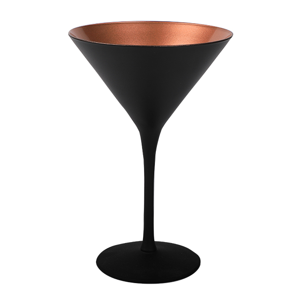 Cocktailschale Glas matt Schwarz/Bronze 240ml