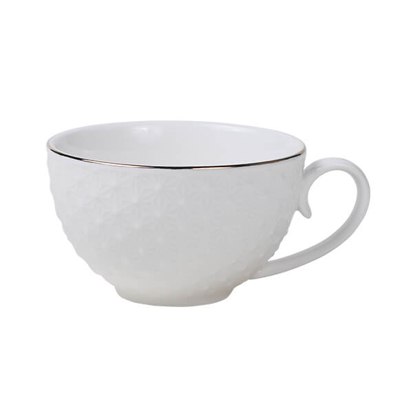 Nippon White Gold Rim Round Coffee Cup Star 180ml 16947 6/48