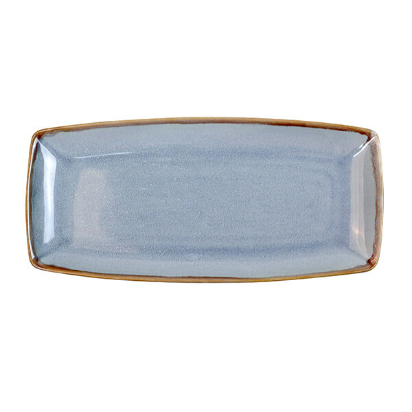 Ming Platte rechteckig, blau 30cm