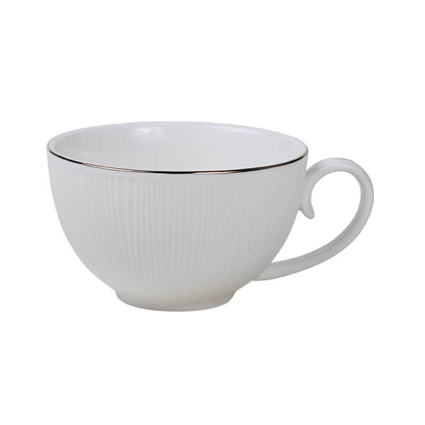 Nippon White Gold Rim Coffee Cup Lines 250ml 
