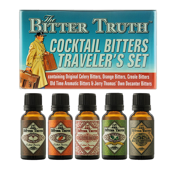 The BitterTruth Cocktail Bitters Traveler's Set, 5x20ml