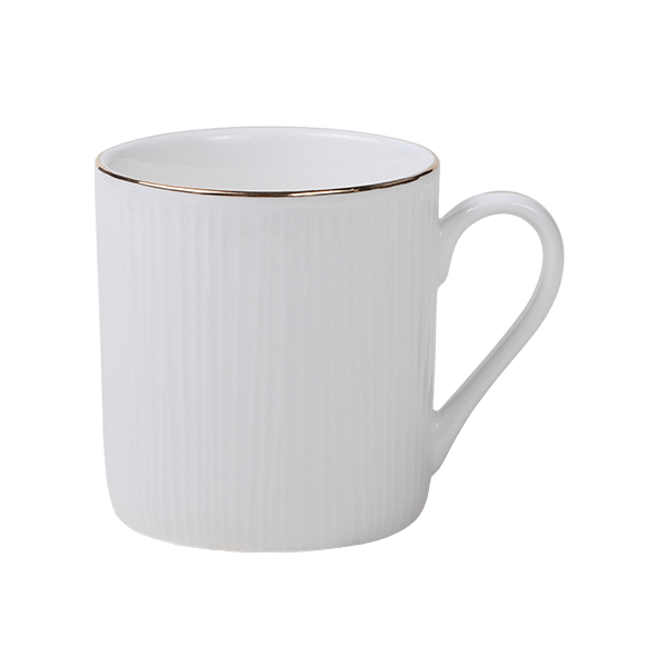 Nippon White Gold Rim Coffee Cup Lines 100ml 