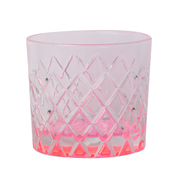 Healey OF Tumbler eingefärbter Glasboden in pink