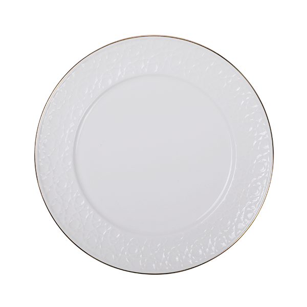 Nippon White Gold Rim Plate 29.5cm Stripe 1/18