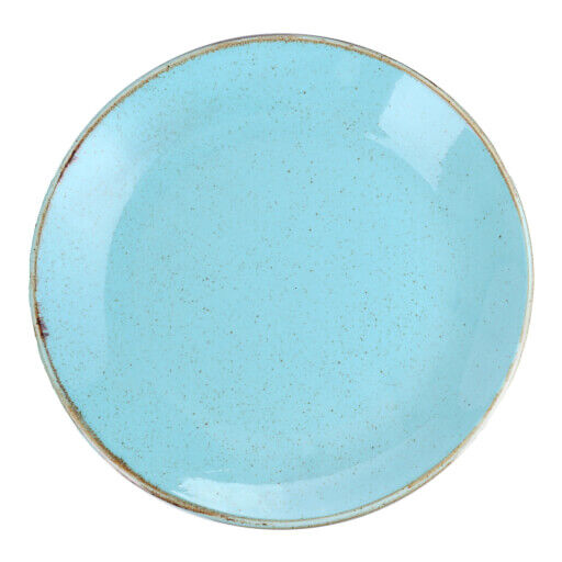 187628  Seasons Turquoise Flat Plate 28Cm 