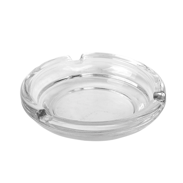 Glas Aschenbecher rund stapelbar durchsichtig Gastro 10,5x3,3cm Menge wählbar 
