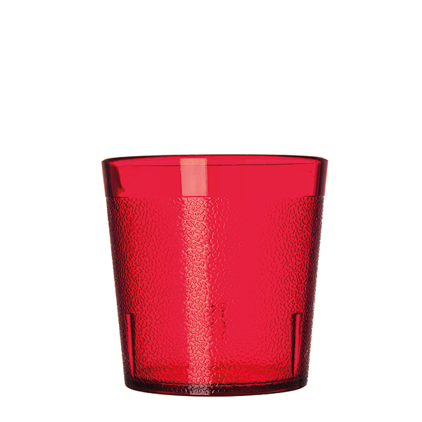 Tumbler Glas Kunststoff rot stapelbar 310ml