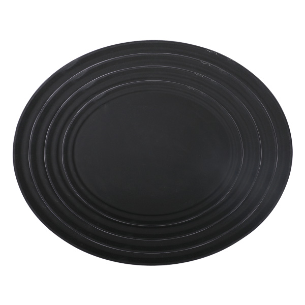 2700CT Fiberglastablett 56 x 68 cm oval, schwarz